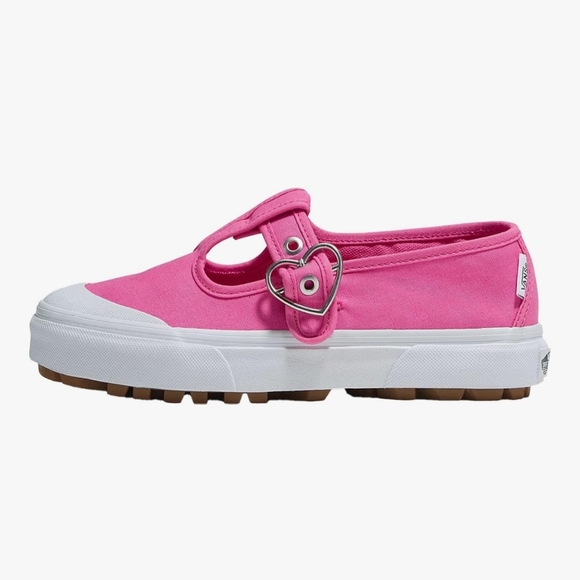 Vans Pink Mary Jane With Heart Buckle - Picture 3 of 10